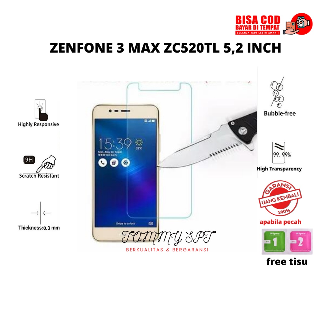 TEMPERED GLASS / TG / ANTI GORES ASUS ZENFONE 3 MAX 5.,2 ZC520TL