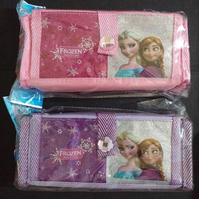 

Kotak pensil resleting glitter frozen