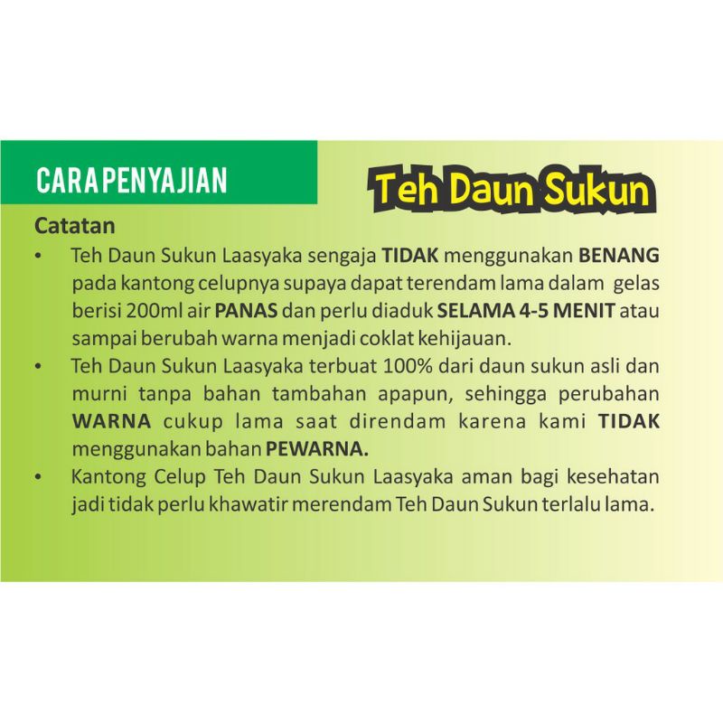 Teh Herbal Daun Sukun Kualitas Terjamin Asli Merek Laasyaka