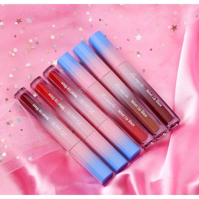 Liptint Korea Lameila Gloss VELVET Lip Glaze - Liptint Tahan Lama Anti Air / Lipstik Lipcream Lipbalm Lip Tint Original / Makeup Kosmetik Wanita Liptint Anak Sekolah Murah Bibir Merah Alami