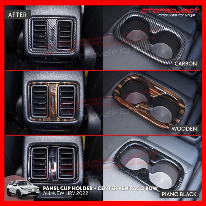 Cover Panel Cup Holder + Center Vent AC 2 Row Mobil All New HRV 2022