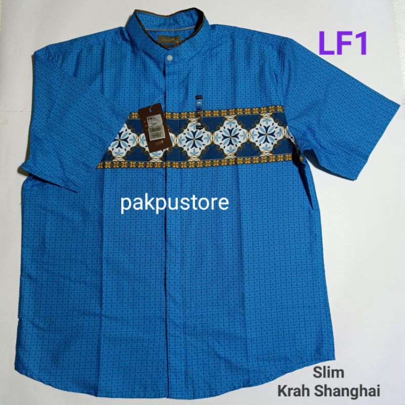 Kemeja Koko Pria Lengan Pendek  merek LR2 Man by Larusso original