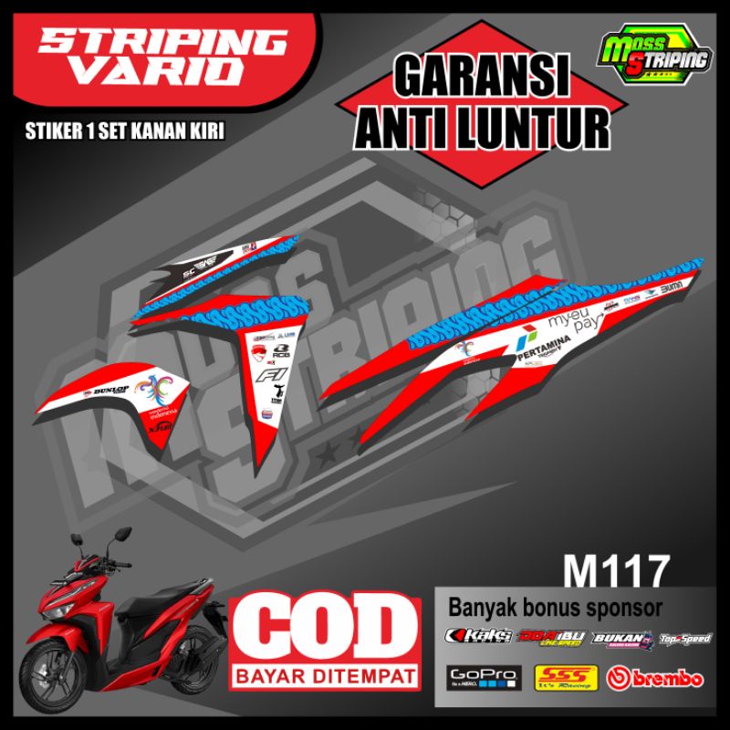 Striping Vario New 125 cc / Stiker Vario New 150 / Vario 125 New / Vario 150 New - Stiker Motif Mand