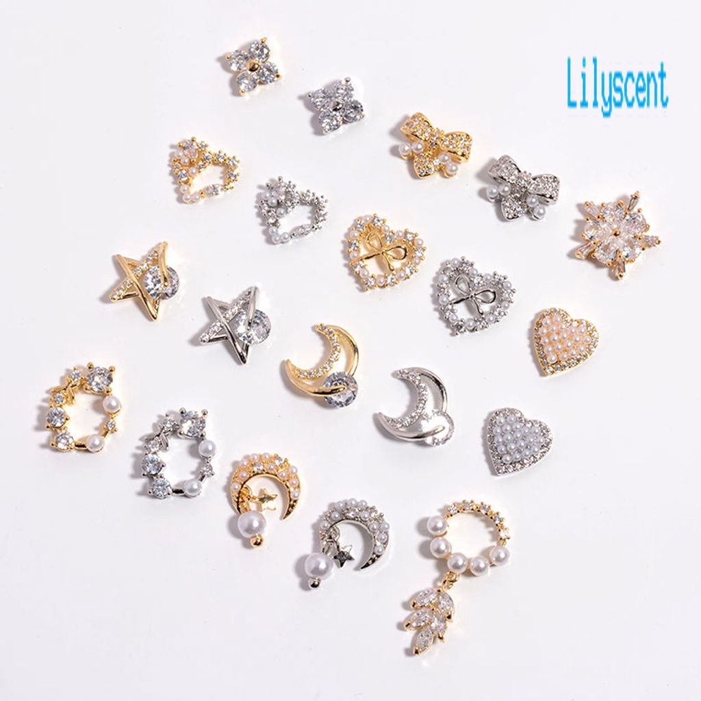 Ornamen Stud Kubik Zirkonia Multi Gaya Untuk Dekorasi Nail Art