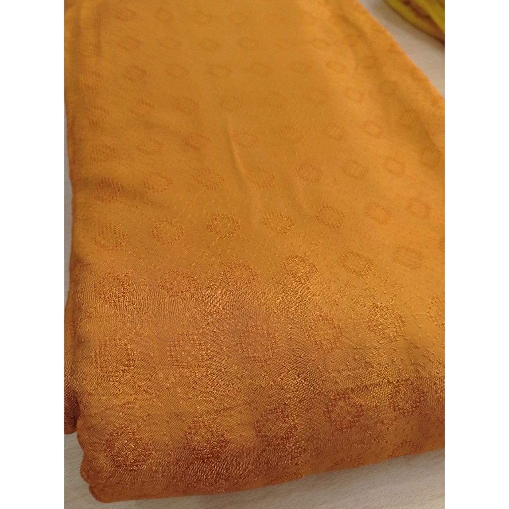 Kain Tenun Dobby Polos Sutra Bugis Makassar Cokelat - Tenun Sengkang POD-2-18 (Harga per 0,5 Meter)