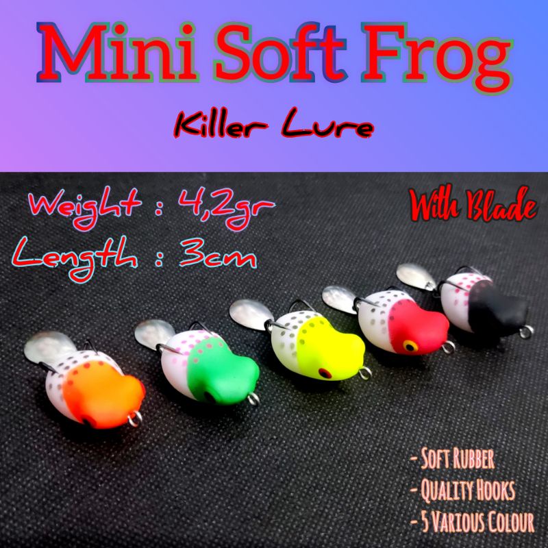 Mini Softfrog Soft Frog katak umpan casting gabus toman kerandang