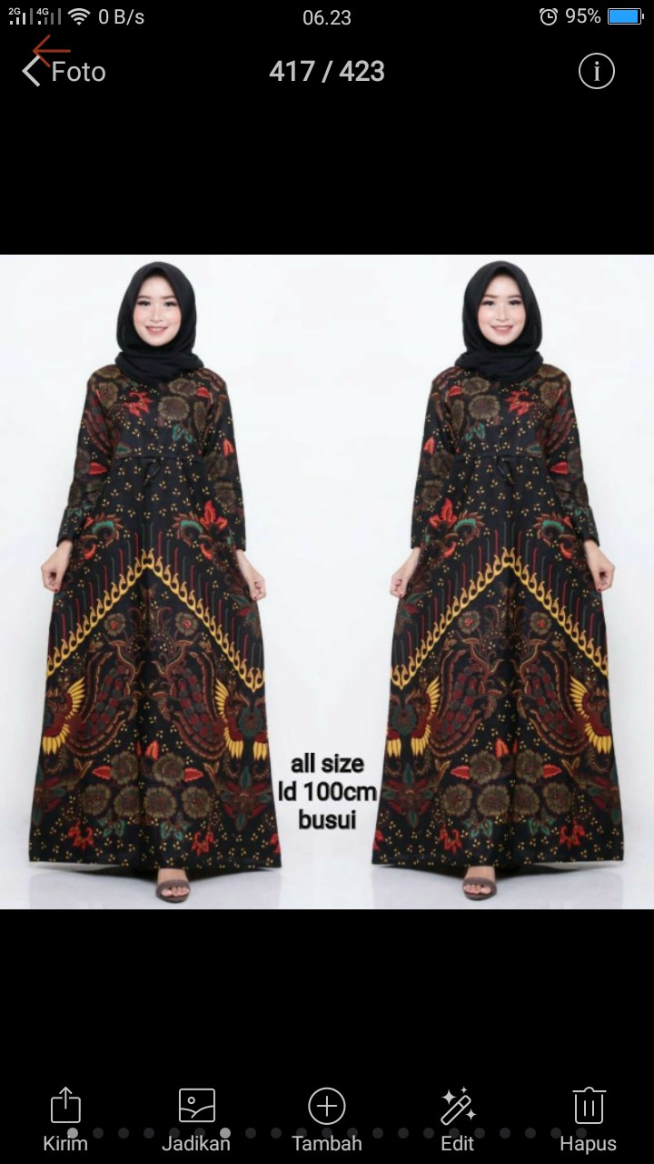Gamis Batik (cod) Manggar Gamis Batik Pesta Model Terbaru