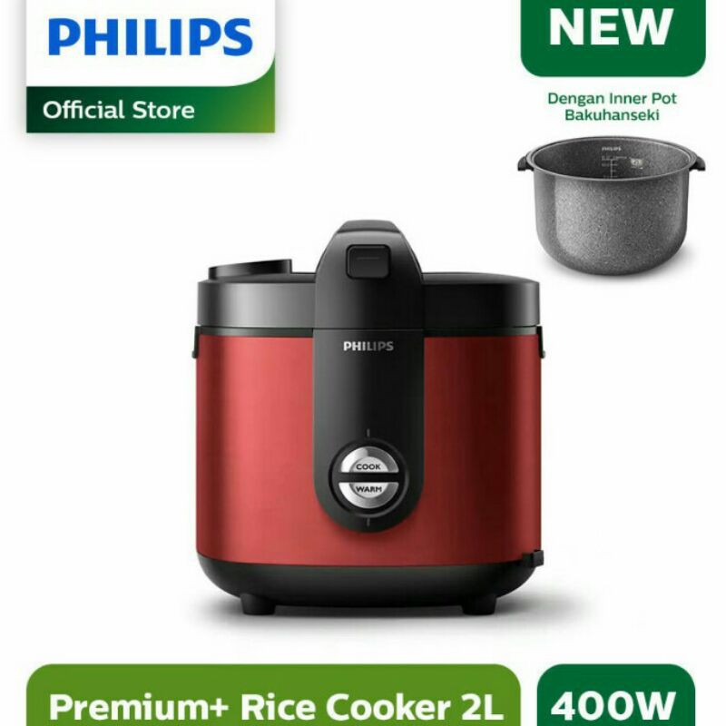 rice cooker philips 2 liter hd3138 magic com philips hd 3138 32   red pro ceramic plus bakuhanseki