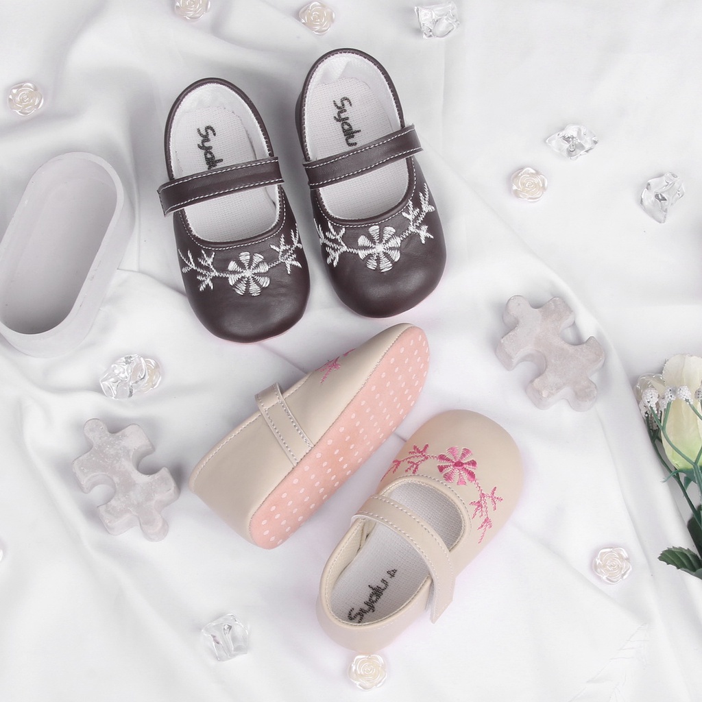 Sepatu Anak Newborn Bayi Baru Lahir Usia 0-9 Bulan PW BORDIR