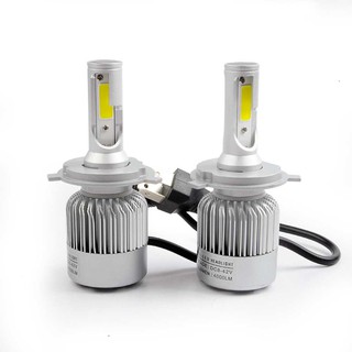  Lampu  Mobil  Headlight Led C6 H4 Cob 2Pcs Shopee Indonesia 