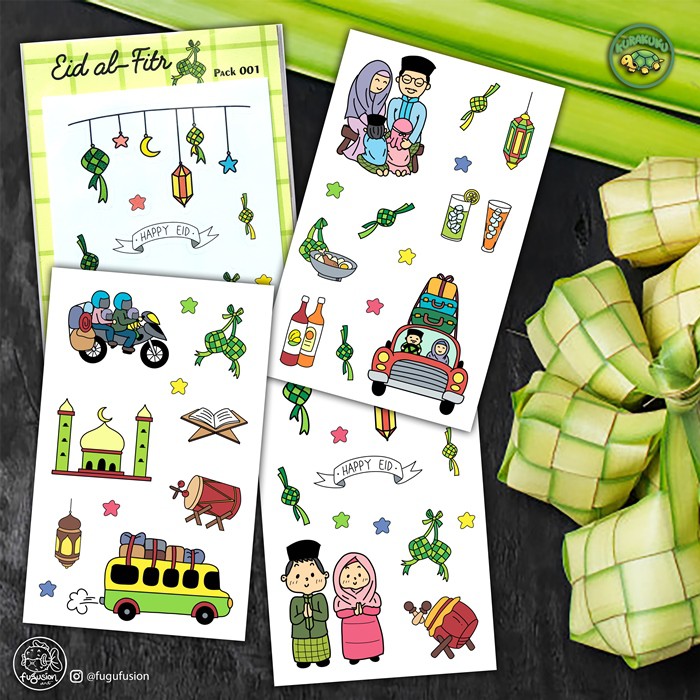 

Sticker / Stiker Deco Aesthetic Pack Eid / Idul Fitri 001 Utk Scrapbook, Buku, Diary, Journal, dll