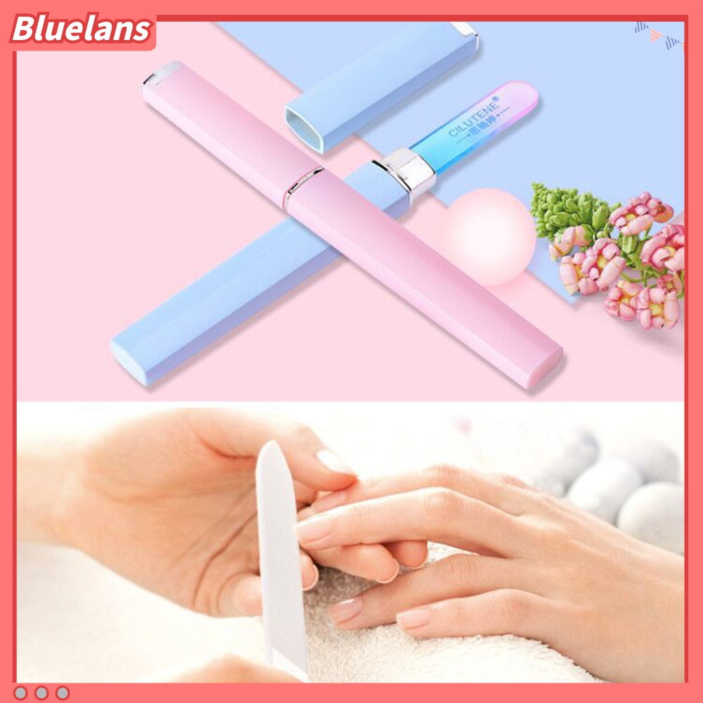 (In Stock) Kacamata Hitam Lensa Warna Warni ♡Alat Kikir Kuku Bahan Alloy Tahan Lama Dengan Kotak Penyimpanan Untuk Manicure Pedicure