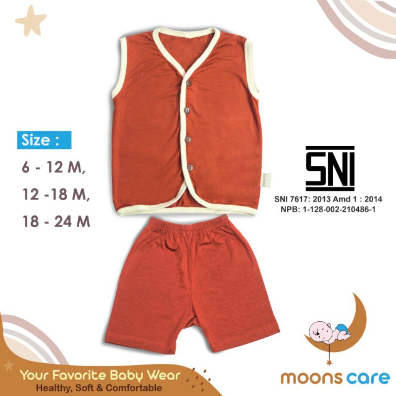 SNI Stelan Kancing Polos  Kutung Moons,Stelan Moons Anak, Stelan Moons Santai,Stelan Bermain Moons