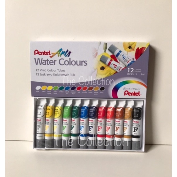 

air-cat- atk0320pt 12 warna cat air pentel wfrs 12 watercolour art color -cat-air.