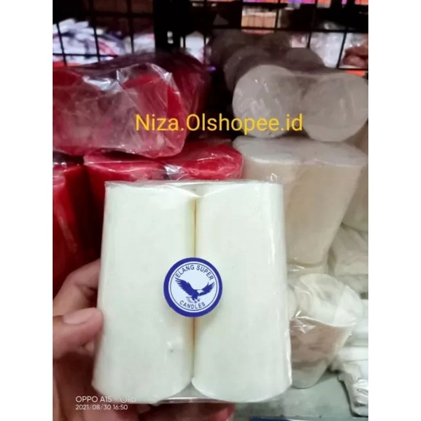 COD - LILIN BATANG ISI 2 PCS - LILIN LAMPU - LILIN HOTEL JUMBO