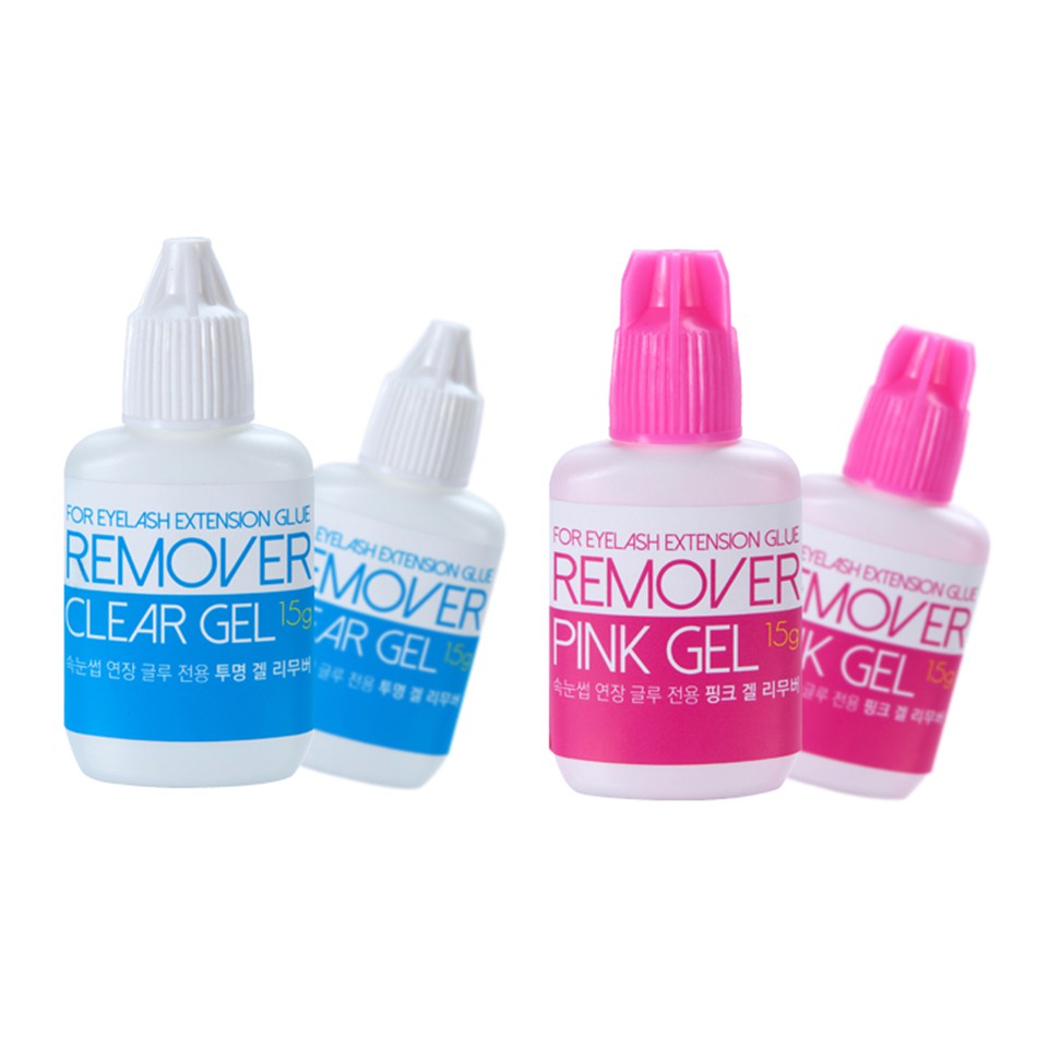 Eyelash Extension Glue Remover / Penghapus Lem Tanam Bulumata Palsu Pink &amp; Clear Gel 15ml