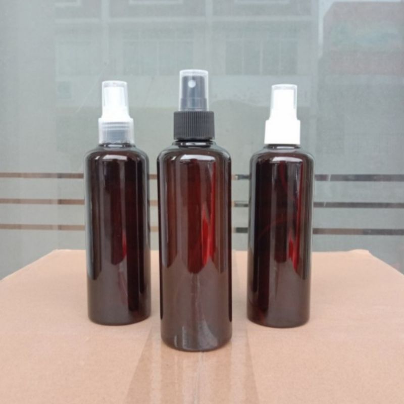 Botol Spray 250ml Coklat / Botol amber 250ml tutup Spray