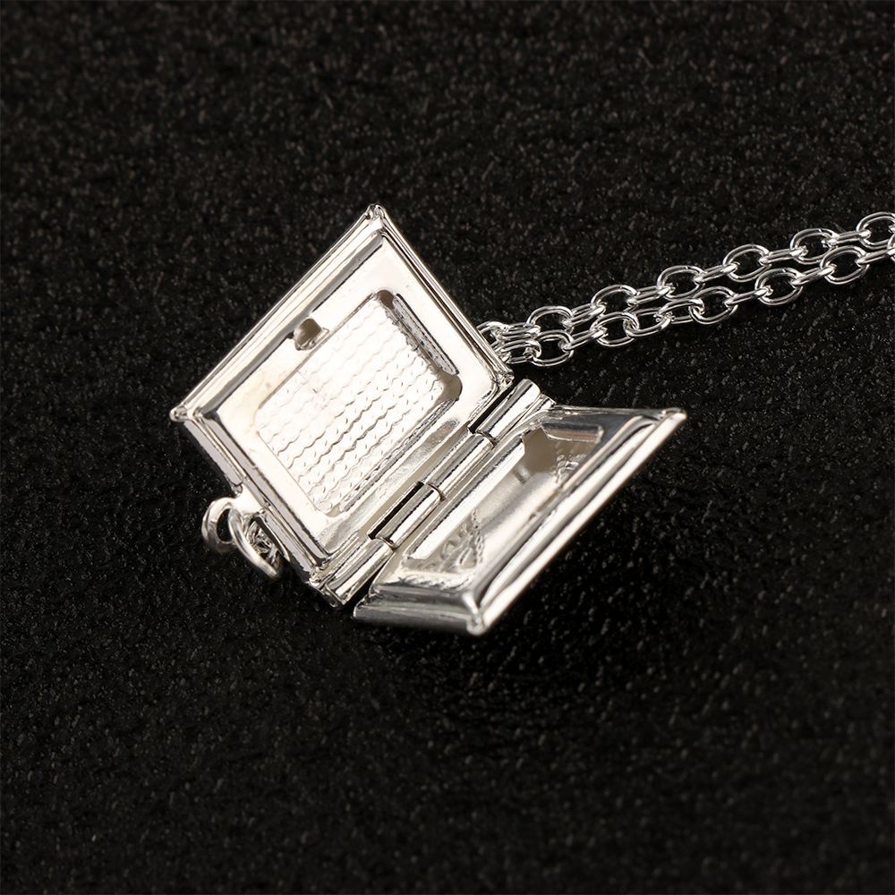 ROW New Chain Silver Picture Locket Necklaces Hollow Memory Heart Drop Shell Openable Photo Frames Pendant