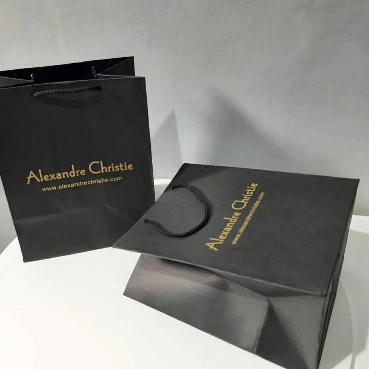 

[KODE VLL9Q] Paperbag Alexandre Christie Hitam Paper Bag Kotak Jam Tangan
