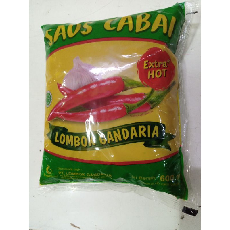 

Saos sambal/ saos cabai/ saos mie ayam LOMBOK GANDARIA