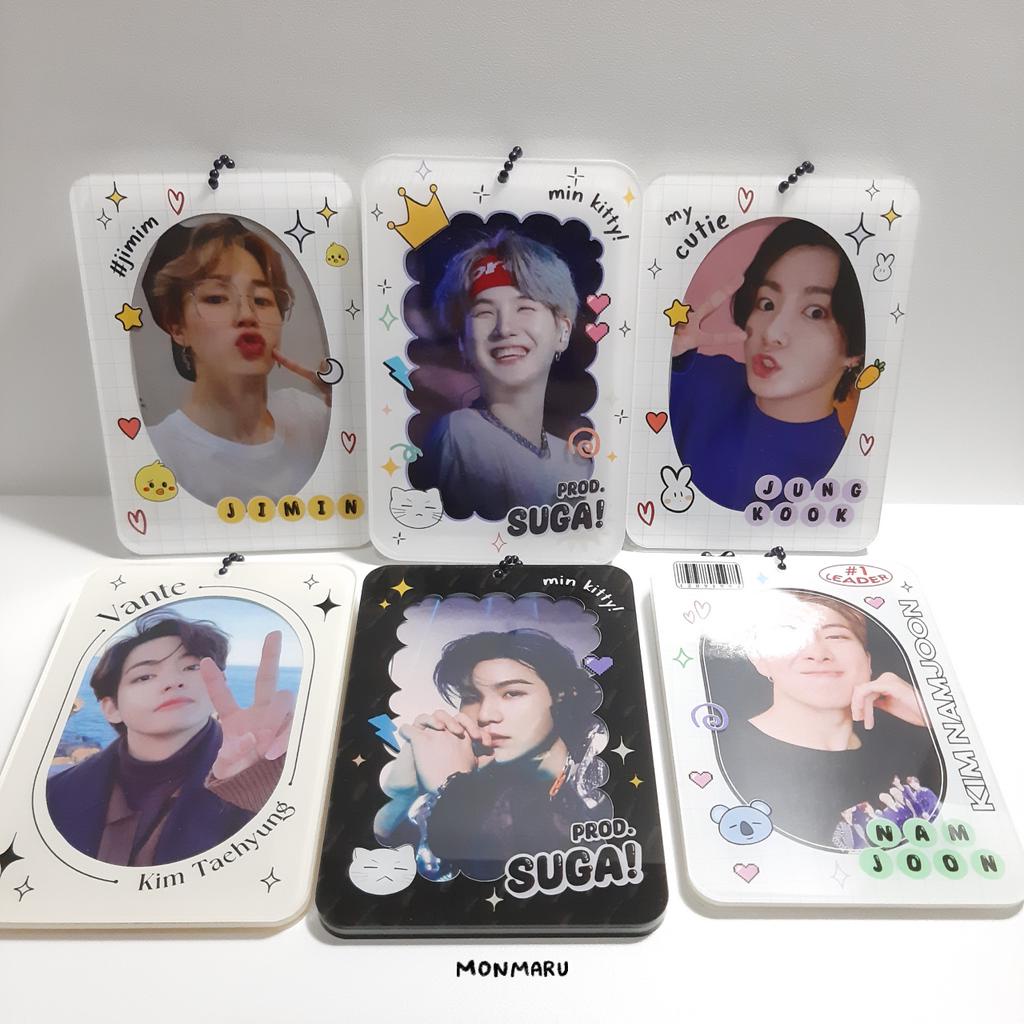 [READY] BTS Acrylic Photocard Holder &amp; Keychain