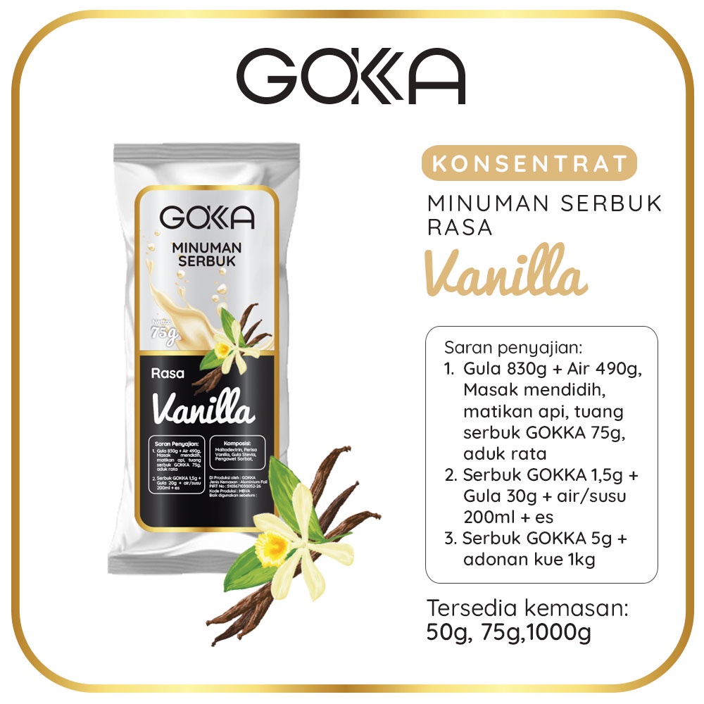 

Bubuk Minuman Gokka Vanilla 50 gram
