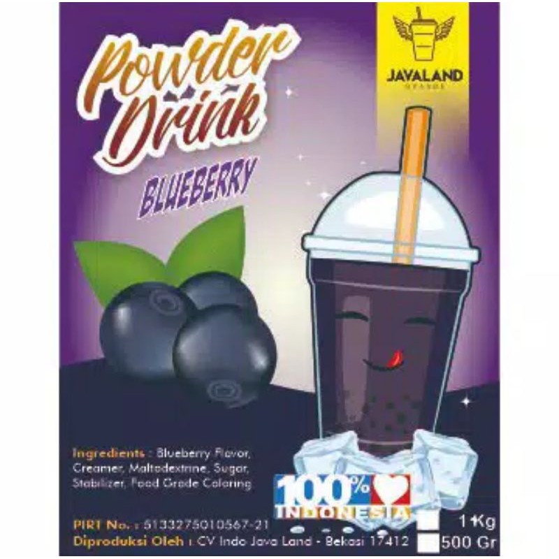 bubuk minuman blueberry 1 kg