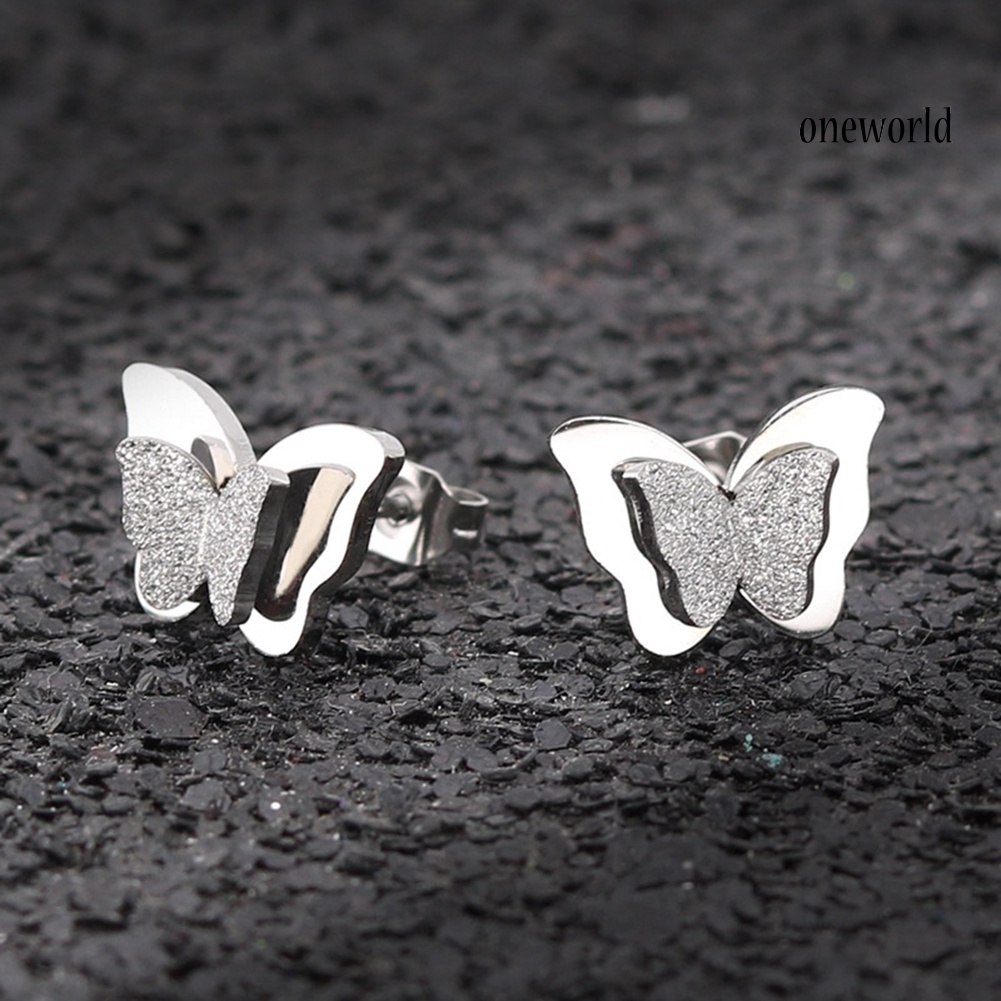 [ONE] Fashion Butterfly Women Ear Studs Earrings Evening Party Jewelry Gift Charming