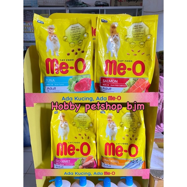 meo 1.2 kg / 1.1 kg makanan kucing me-o 1.1kg tuna salmon beef seafood gourmet chicken makarel 1.2kg