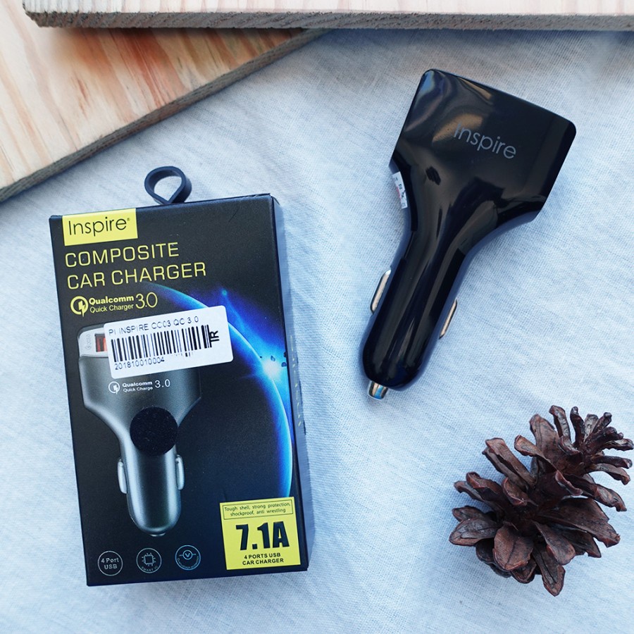 CAR CHARGER CHARGER MOBIL QUALCOM 3.0 CAR CHARGER INSPIRE CC03 QUICK CHARGE 4 PORT