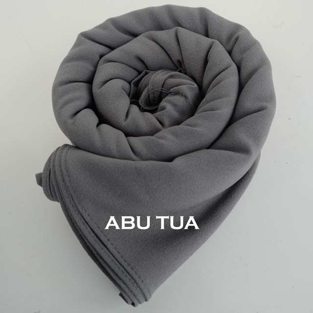 Jilbab Pashmina Sabyan - Kerudung Pasmina Diamond Italiano Pinggir NECI-SABYAN,abu tua