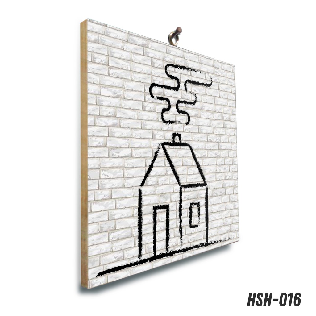 Walldecor Poster Ilustrasi Rumah Background Pattern Grey