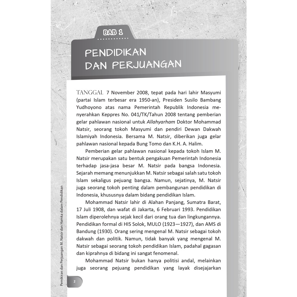 Buku Pemikiran dan Perjuangan M. Natsir dan Hamka dalam Pendidikan - Gema Insani 100% Original