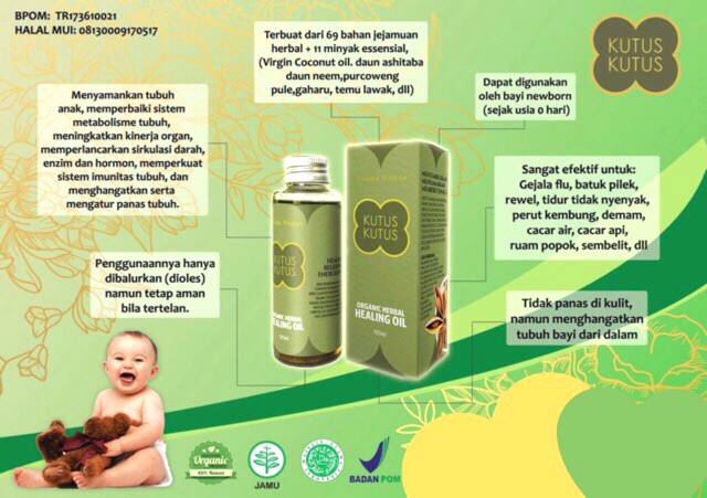 MINYAK KUTUS KUTUS 100ml 100% ASLI BALI - ORI KEMASAN TERBARU EXP 2026 TAMBA WARAS - BPOM