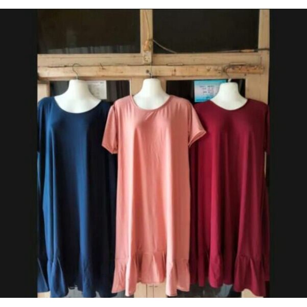 Daster polos jersey jumbo // daster rempel