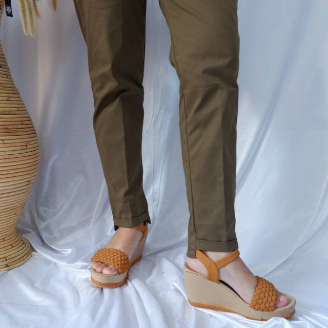 BAGGY PANTS TWILL STRETCH ALL SIZE VARIASI KANCING KANTONG