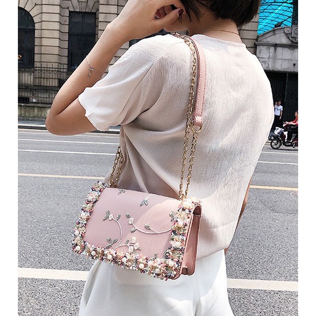 Tas Selempang Wanita Model Lace High Quality Premium Import - Tas Fashion Korea Import [SL11]