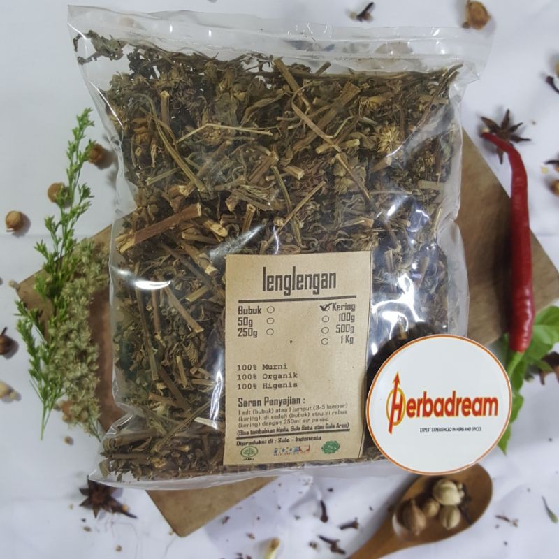 

50 GRAM LENGLENGAN LENG-LENGAN LEUCAS LAVANDULIFOLIA SARAP NORNOR MERDINAH DAUN LARANGA KERING
