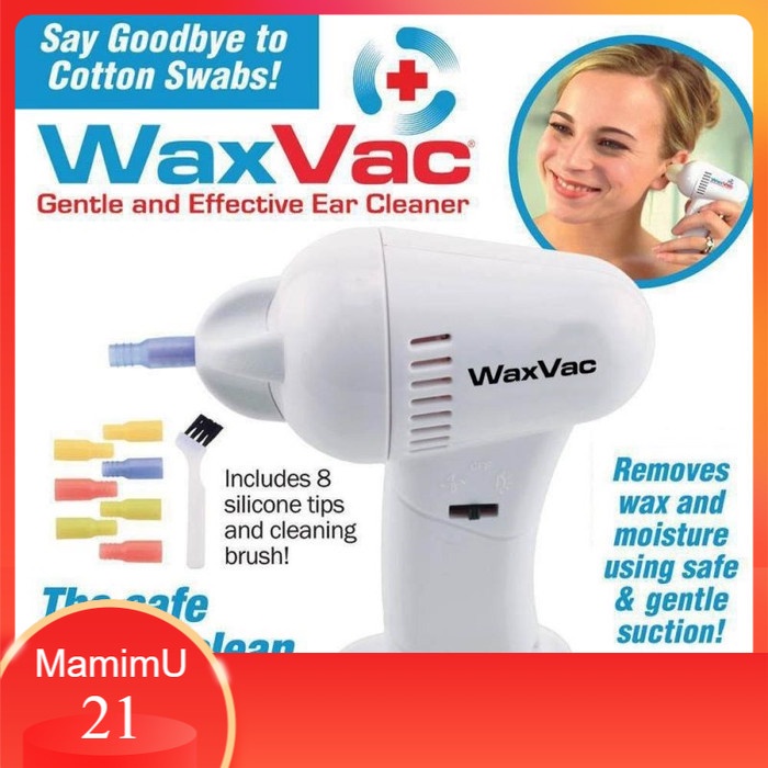 Wax Vac Vacum Penyedot Pembersih Korek Air Kotoran Debu Penyumbat Telinga Dewasa Anak Elektrik