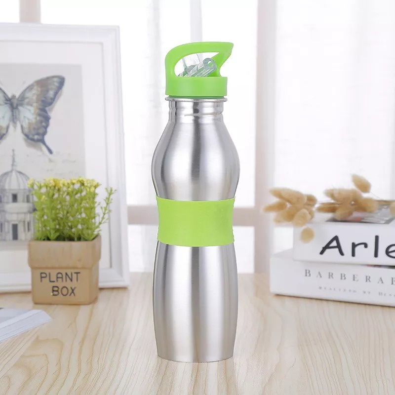 Botol Minum Stainless Steel / Stainless Steel Sports Water Bottles + Leak Proof Cap Gym Canteen Tumbler Water Bottle / Botol Minum Stainless Steel 700 mL 6600