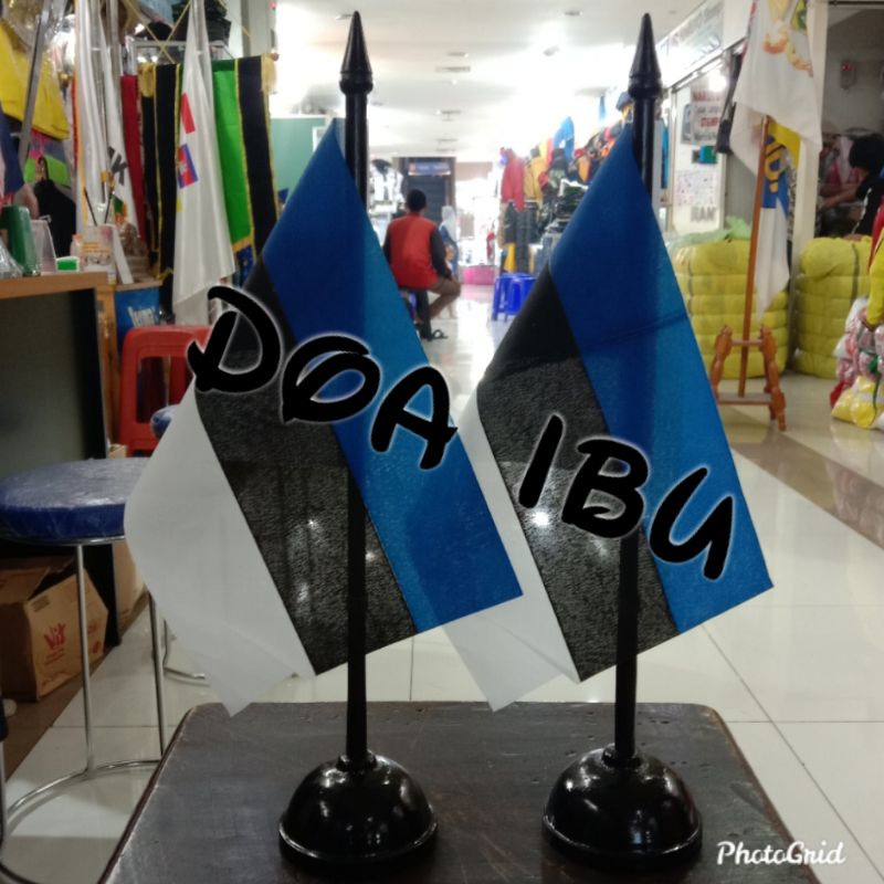 

best seller tiang kayu meja+bendera ESTONIA ready stock