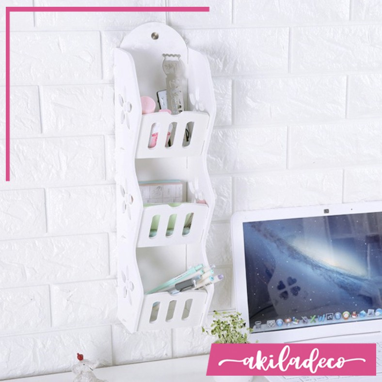 RAK GANTUNG SERBAGUNA Storage Decorative Rack Shabby chic rak remote READY PUTIH UNIK