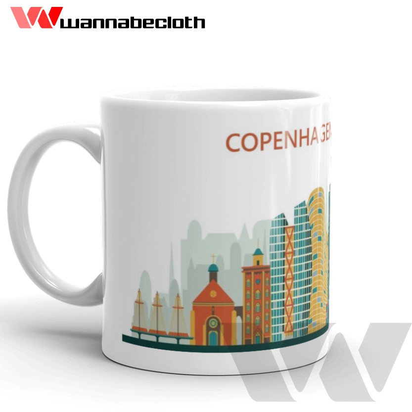 Gelas Copenhagen Denmark Mug Copenhagen Denmark Souvenir Copenhagen Denmark Mug World City