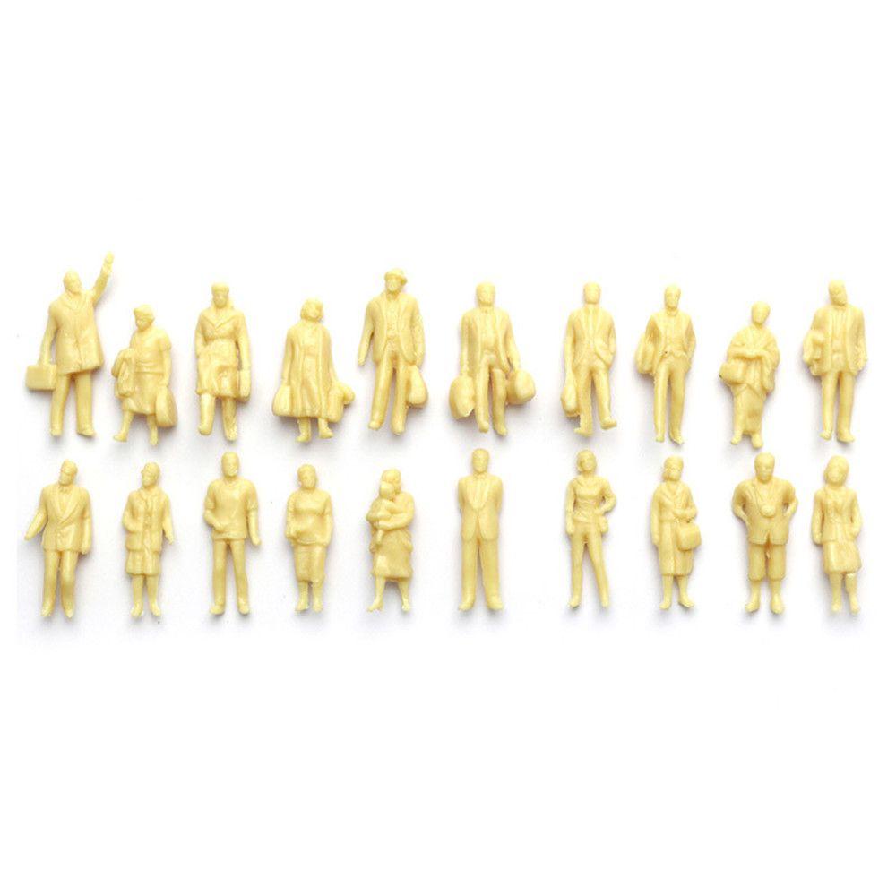 Populer 100Pcs Model Building People Home Decor Mainan Karakter DIY Arsitektur Warna Kulit