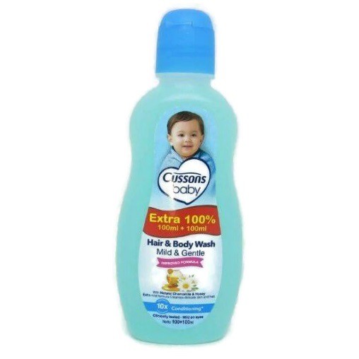 Cussons Baby Hair and Body Wash Mild &amp; Gentle Shampoo Bayi Extra 100ml + 100ml