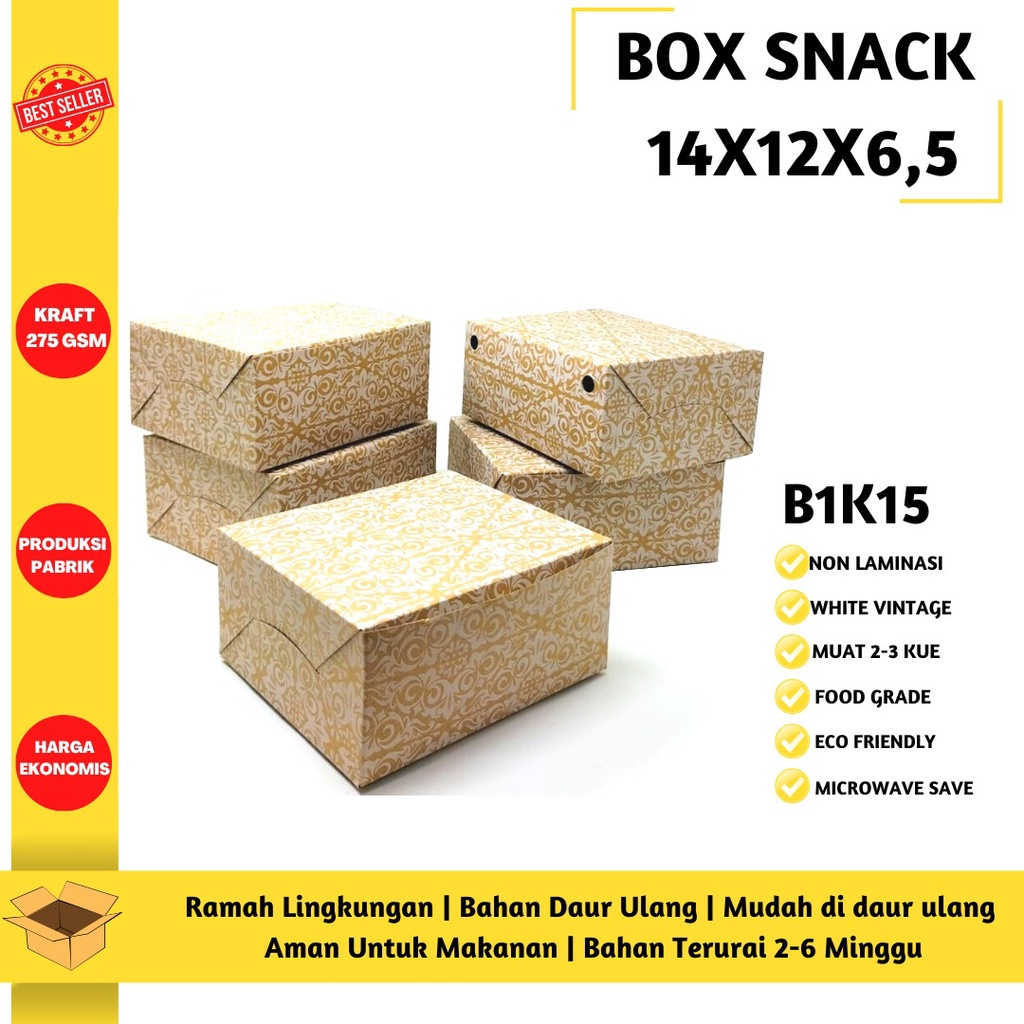 Box Snack Dus Kue Snack Box 14x12 (B1K15-14X12X6.5 Cm)