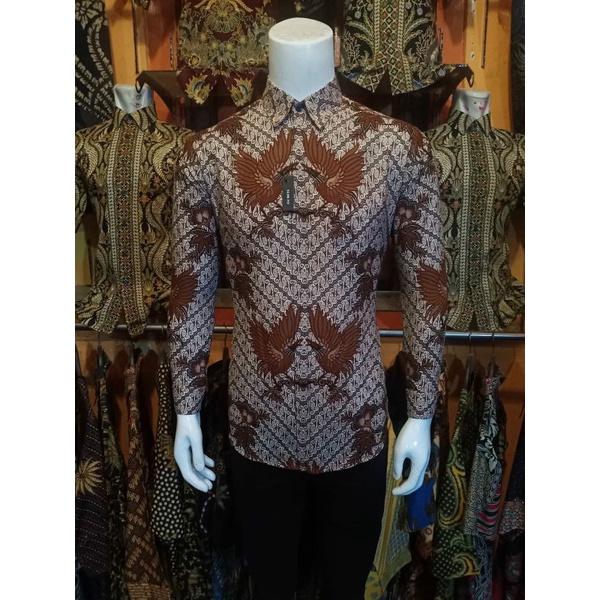 BAJU BATIK PRIA SLIMFIT MODERN LENGAN PANJANG OB 514