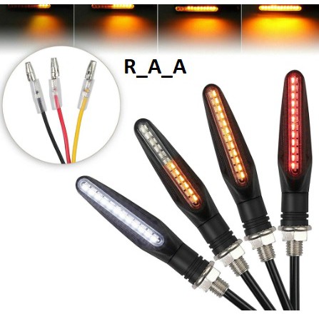 Lampu DRL Universal Flowing Berjalan Senja Strobo sein sen LED motor