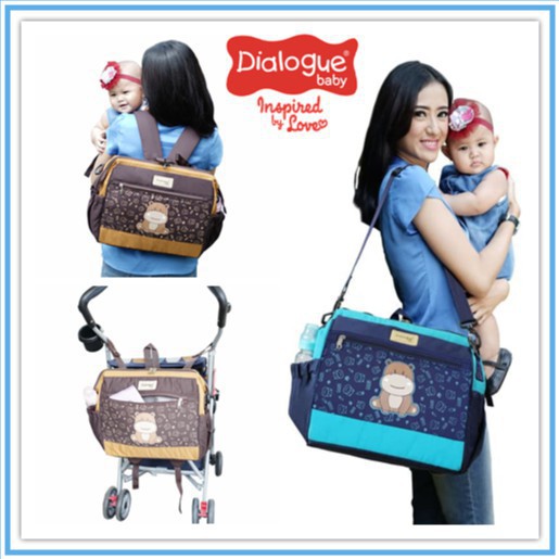 Dialogue DGT 7141 Tas Bayi 2 in 1 Baby hippo Series