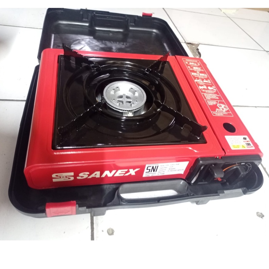 KOMPOR PORTABLE SANEX UNTUK GAS KALENG 3 KG/ 12 KG